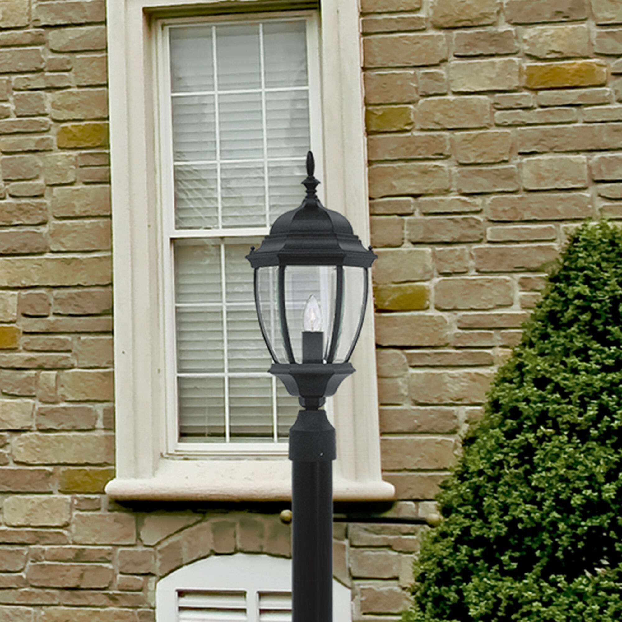 Tiverton 1 Light 22 inch Black Outdoor Post Lantern